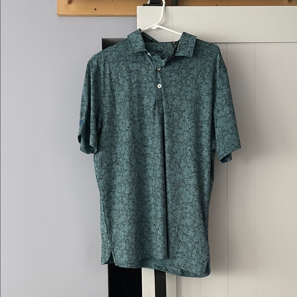 Puma Blue Polo Shirt with Sporty Design